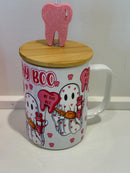 Valentine’s Day Dental Mug and Heart Glass Set | Tooth & Smile Straw Toppers | Dental Gift | Hygienist Assistant Gift | Love Teeth