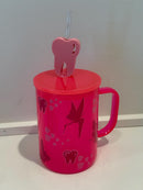 Valentine’s Day Dental Mug and Heart Glass Set | Tooth & Smile Straw Toppers | Dental Gift | Hygienist Assistant Gift | Love Teeth