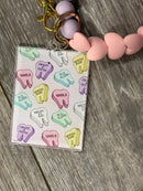 Dental Valentine Card Keychain – Cute Dental Valentine Gift | Dental Love Keychain | Dentist & Dental Assistant Gift | Tooth Valentine