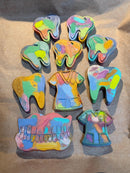 Dental Crayons – Tooth, Implant, Scrub Top & Denture Shapes | Dental Gifts | Dentist Assistant Gifts | Dental Office Fun