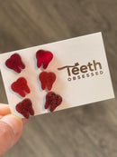 Valentine Dental Earrings, Heart Teeth Earrings, Tooth Studs, RDH, Hygienist, Dental Hygiene Gift, Dental Assistant, Dental Graduation