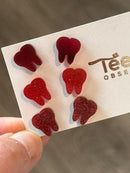 Valentine Dental Earrings, Heart Teeth Earrings, Tooth Studs, RDH, Hygienist, Dental Hygiene Gift, Dental Assistant, Dental Graduation