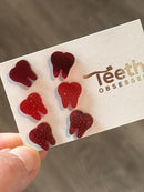 Valentine Dental Earrings, Heart Teeth Earrings, Tooth Studs, RDH, Hygienist, Dental Hygiene Gift, Dental Assistant, Dental Graduation