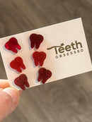 Valentine Dental Earrings, Heart Teeth Earrings, Tooth Studs, RDH, Hygienist, Dental Hygiene Gift, Dental Assistant, Dental Graduation