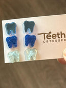 Blue Tooth Dental Earrings, Teeth Earrings, Tooth Studs, RDH, Hygienist, Dental Hygiene Gift, Dental Assistant, Dental Graduation