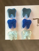 Blue Tooth Dental Earrings, Teeth Earrings, Tooth Studs, RDH, Hygienist, Dental Hygiene Gift, Dental Assistant, Dental Graduation