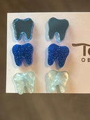 Blue Tooth Dental Earrings, Teeth Earrings, Tooth Studs, RDH, Hygienist, Dental Hygiene Gift, Dental Assistant, Dental Graduation