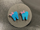 Dental Earrings, Teeth Earrings, Tooth Earrings, Glitter Tooth Earrings, Dental Hygiene Gift Dental Assistant, Dental Graduation
