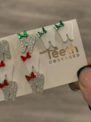Dental Earrings, Teeth Earrings, Tooth Earrings, Glitter Tooth Earrings, Dental Hygiene Gift Dental Assistant, Dental Graduation