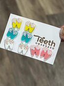 Cupcake Dental Earrings, Teeth Earrings, Tooth Earrings, Glitter Tooth Earrings, Dental Hygiene Gift Dental Assistant, Dental Graduation