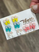 Cupcake Dental Earrings, Teeth Earrings, Tooth Earrings, Glitter Tooth Earrings, Dental Hygiene Gift Dental Assistant, Dental Graduation
