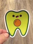 Avocado Dental Stickers | Dentist Office Decor | Dental Assistant Gift | Hygienist Sticker | Tooth Stickers | Dental Team Swag