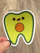 Avocado Dental Stickers | Dentist Office Decor | Dental Assistant Gift | Hygienist Sticker | Tooth Stickers | Dental Team Swag