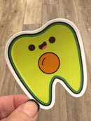 Avocado Dental Stickers | Dentist Office Decor | Dental Assistant Gift | Hygienist Sticker | Tooth Stickers | Dental Team Swag