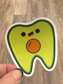 Avocado Dental Stickers | Dentist Office Decor | Dental Assistant Gift | Hygienist Sticker | Tooth Stickers | Dental Team Swag