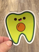Avocado Dental Stickers | Dentist Office Decor | Dental Assistant Gift | Hygienist Sticker | Tooth Stickers | Dental Team Swag