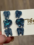 Blue Tooth Dental Earrings, Teeth Earrings, Tooth Studs, RDH, Hygienist, Dental Hygiene Gift, Dental Assistant, Dental Graduation