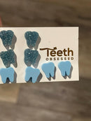 Blue Tooth Dental Earrings, Teeth Earrings, Tooth Studs, RDH, Hygienist, Dental Hygiene Gift, Dental Assistant, Dental Graduation