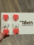 Valentine Dental Earrings, Heart Teeth Earrings, Tooth Studs, RDH, Hygienist, Dental Hygiene Gift, Dental Assistant, Dental Graduation