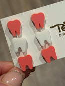 Valentine Dental Earrings, Heart Teeth Earrings, Tooth Studs, RDH, Hygienist, Dental Hygiene Gift, Dental Assistant, Dental Graduation