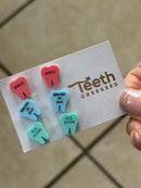 Valentine Dental Earrings, Heart Teeth Earrings, Tooth Studs, RDH, Hygienist, Dental Hygiene Gift, Dental Assistant, Dental Graduation