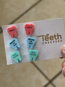 Valentine Dental Earrings, Heart Teeth Earrings, Tooth Studs, RDH, Hygienist, Dental Hygiene Gift, Dental Assistant, Dental Graduation