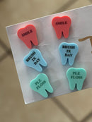 Valentine Dental Earrings, Heart Teeth Earrings, Tooth Studs, RDH, Hygienist, Dental Hygiene Gift, Dental Assistant, Dental Graduation