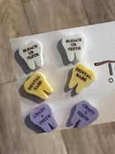 Valentine Dental Earrings, Heart Teeth Earrings, Tooth Studs, RDH, Hygienist, Dental Hygiene Gift, Dental Assistant, Dental Graduation