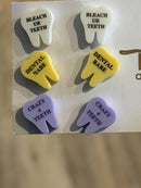 Valentine Dental Earrings, Heart Teeth Earrings, Tooth Studs, RDH, Hygienist, Dental Hygiene Gift, Dental Assistant, Dental Graduation