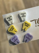 Valentine Dental Earrings, Heart Teeth Earrings, Tooth Studs, RDH, Hygienist, Dental Hygiene Gift, Dental Assistant, Dental Graduation