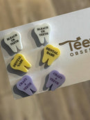 Valentine Dental Earrings, Heart Teeth Earrings, Tooth Studs, RDH, Hygienist, Dental Hygiene Gift, Dental Assistant, Dental Graduation