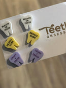 Valentine Dental Earrings, Heart Teeth Earrings, Tooth Studs, RDH, Hygienist, Dental Hygiene Gift, Dental Assistant, Dental Graduation