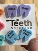 Valentine Dental Earrings, Heart Teeth Earrings, Tooth Studs, RDH, Hygienist, Dental Hygiene Gift, Dental Assistant, Dental Graduation