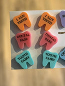 Valentine Dental Earrings, Heart Teeth Earrings, Tooth Studs, RDH, Hygienist, Dental Hygiene Gift, Dental Assistant, Dental Graduation