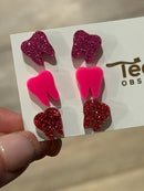 Valentine Dental Earrings, Heart Teeth Earrings, Tooth Studs, RDH, Hygienist, Dental Hygiene Gift, Dental Assistant, Dental Graduation