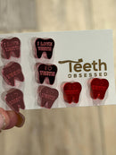 Valentine Dental Earrings, Heart Teeth Earrings, Tooth Studs, RDH, Hygienist, Dental Hygiene Gift, Dental Assistant, Dental Graduation