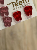 Valentine Dental Earrings, Heart Teeth Earrings, Tooth Studs, RDH, Hygienist, Dental Hygiene Gift, Dental Assistant, Dental Graduation