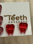 Valentine Dental Earrings, Heart Teeth Earrings, Tooth Studs, RDH, Hygienist, Dental Hygiene Gift, Dental Assistant, Dental Graduation