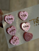 Valentine Dental Earrings, Heart Teeth Earrings, Tooth Studs, RDH, Hygienist, Dental Hygiene Gift, Dental Assistant, Dental Graduation