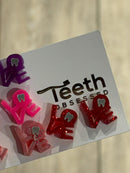 Valentine Love Dental Earrings, Heart Teeth Earrings, Tooth Studs, RDH, Hygienist, Dental Hygiene Gift, Dental Assistant