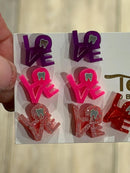Valentine Love Dental Earrings, Heart Teeth Earrings, Tooth Studs, RDH, Hygienist, Dental Hygiene Gift, Dental Assistant