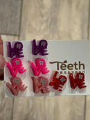 Valentine Love Dental Earrings, Heart Teeth Earrings, Tooth Studs, RDH, Hygienist, Dental Hygiene Gift, Dental Assistant