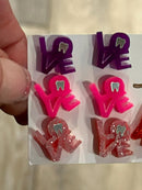Valentine Love Dental Earrings, Heart Teeth Earrings, Tooth Studs, RDH, Hygienist, Dental Hygiene Gift, Dental Assistant