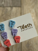 Valentine Dental Earrings, Heart Teeth Earrings, Tooth Studs, RDH, Hygienist, Dental Hygiene Gift, Dental Assistant, Dental Graduation