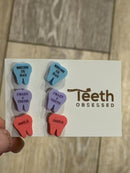 Valentine Dental Earrings, Heart Teeth Earrings, Tooth Studs, RDH, Hygienist, Dental Hygiene Gift, Dental Assistant, Dental Graduation