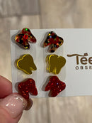 Red and Gold Dental Earrings, Teeth Earrings, Tooth Earrings, Glitter Tooth Earrings, Dental Hygiene Gift Dental Assistant