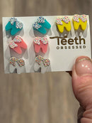 Cupcake Tooth Earrings, Teeth Earrings, Tooth EStud, Dental Birthday Gift, Hygiene Assistant Graduation Gift Dentist Gift