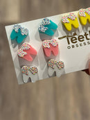 Cupcake Tooth Earrings, Teeth Earrings, Tooth EStud, Dental Birthday Gift, Hygiene Assistant Graduation Gift Dentist Gift