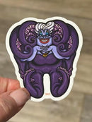 Dental Villain | Octopus Tooth Sticker, Dentist Cling | Dental Assistant Gift | Hygienist Sticker | Tooth Stickers | Dental Hygienist