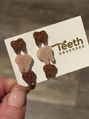 Rose Gold Dental Earrings